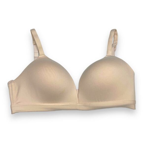 Anne Klein Womens Bra Sz 34C Peach Wirefree No Wire T-Shirt Solid Tee Shirt - Picture 1 of 6
